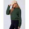 imageANRABESS Womens Zip Up Hoodies Cropped Sweatshirts Fleece Jackets Fall Outfits Casual Hooded Y2k Tops Winter Clothes 2025Dark Green