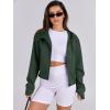 imageANRABESS Womens Zip Up Hoodies Cropped Sweatshirts Fleece Jackets Fall Outfits Casual Hooded Y2k Tops Winter Clothes 2025Dark Green