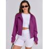 imageANRABESS Womens Zip Up Hoodies Cropped Sweatshirts Fleece Jackets Fall Outfits Casual Hooded Y2k Tops Winter Clothes 2025Fuchsia
