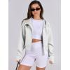 imageANRABESS Womens Zip Up Hoodies Cropped Sweatshirts Fleece Jackets Fall Outfits Casual Hooded Y2k Tops Winter Clothes 2025Light Grey