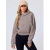 imageANRABESS Womens Zip Up Hoodies Cropped Sweatshirts Fleece Jackets Fall Outfits Casual Hooded Y2k Tops Winter Clothes 2025Light Khaki