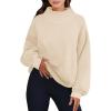 imageANRABESS Womens Oversized Sweatshirts Turtleneck Pullover Long Sleeve Hoodies Tops 2024 Fall Fashion Preppy OutfitsApricot