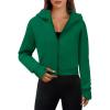 imageANRABESS Womens Zip Up Hoodies Cropped Sweatshirts Fleece Jackets Fall Outfits Casual Hooded Y2k Tops Winter Clothes 2025Green