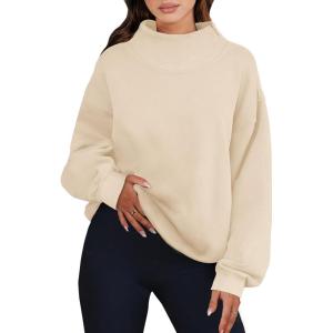 imageANRABESS Womens Oversized Sweatshirts Turtleneck Pullover Long Sleeve Hoodies Tops 2024 Fall Fashion Preppy OutfitsApricot