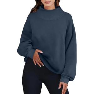 imageANRABESS Womens Oversized Sweatshirts Turtleneck Pullover Long Sleeve Hoodies Tops 2024 Fall Fashion Preppy OutfitsDark Navy Blue