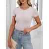 imageANRABESS Women Short Sleeve Shirts Rib Knit Slim Fitted Summer Basic Tee Tops 2025 Underwear Outfits Clothes 3 PackBlackwhitebeige