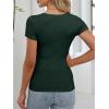 imageANRABESS Women Short Sleeve Shirts Rib Knit Slim Fitted Summer Basic Tee Tops 2025 Underwear Outfits Clothes 3 PackBlackwhitedark Green