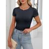 imageANRABESS Women Short Sleeve Shirts Rib Knit Slim Fitted Summer Basic Tee Tops 2025 Underwear Outfits Clothes 3 PackBlackwhitegray