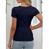 imageANRABESS Women Short Sleeve Shirts Rib Knit Slim Fitted Summer Basic Tee Tops 2025 Underwear Outfits Clothes 3 PackBlackwhitenavy Blue