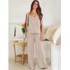 imageANRABESS Womens 2 Piece Linen Lounge Set Casual Matching Pants Jumpsuit Summer Beach Travel Vacation Trendy OutfitsApricot