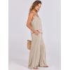 imageANRABESS Womens 2 Piece Linen Lounge Set Casual Matching Pants Jumpsuit Summer Beach Travel Vacation Trendy OutfitsApricot