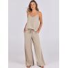 imageANRABESS Womens 2 Piece Linen Lounge Set Casual Matching Pants Jumpsuit Summer Beach Travel Vacation Trendy OutfitsApricot