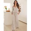 imageANRABESS Womens 2 Piece Linen Lounge Set Casual Matching Pants Jumpsuit Summer Beach Travel Vacation Trendy OutfitsApricot