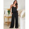 imageANRABESS Womens 2 Piece Linen Lounge Set Casual Matching Pants Jumpsuit Summer Beach Travel Vacation Trendy OutfitsBlack