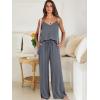 imageANRABESS Womens 2 Piece Linen Lounge Set Casual Matching Pants Jumpsuit Summer Beach Travel Vacation Trendy OutfitsDark Gray