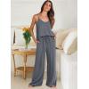 imageANRABESS Womens 2 Piece Linen Lounge Set Casual Matching Pants Jumpsuit Summer Beach Travel Vacation Trendy OutfitsDark Gray