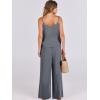 imageANRABESS Womens 2 Piece Linen Lounge Set Casual Matching Pants Jumpsuit Summer Beach Travel Vacation Trendy OutfitsDark Gray