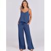 imageANRABESS Womens 2 Piece Linen Lounge Set Casual Matching Pants Jumpsuit Summer Beach Travel Vacation Trendy OutfitsDeep Blue