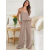 imageANRABESS Womens 2 Piece Linen Lounge Set Casual Matching Pants Jumpsuit Summer Beach Travel Vacation Trendy OutfitsLight Brown