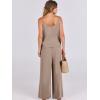 imageANRABESS Womens 2 Piece Linen Lounge Set Casual Matching Pants Jumpsuit Summer Beach Travel Vacation Trendy OutfitsLight Brown