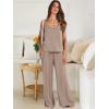 imageANRABESS Womens 2 Piece Linen Lounge Set Casual Matching Pants Jumpsuit Summer Beach Travel Vacation Trendy OutfitsLight Brown