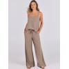 imageANRABESS Womens 2 Piece Linen Lounge Set Casual Matching Pants Jumpsuit Summer Beach Travel Vacation Trendy OutfitsLight Brown