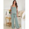 imageANRABESS Womens 2 Piece Linen Lounge Set Casual Matching Pants Jumpsuit Summer Beach Travel Vacation Trendy OutfitsLight Green