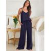 imageANRABESS Womens 2 Piece Linen Lounge Set Casual Matching Pants Jumpsuit Summer Beach Travel Vacation Trendy OutfitsNavy Blue
