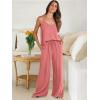 imageANRABESS Womens 2 Piece Linen Lounge Set Casual Matching Pants Jumpsuit Summer Beach Travel Vacation Trendy OutfitsPeach
