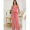 imageANRABESS Womens 2 Piece Linen Lounge Set Casual Matching Pants Jumpsuit Summer Beach Travel Vacation Trendy OutfitsPeach