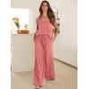 imageANRABESS Womens 2 Piece Linen Lounge Set Casual Matching Pants Jumpsuit Summer Beach Travel Vacation Trendy OutfitsPeach
