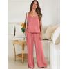 imageANRABESS Womens 2 Piece Linen Lounge Set Casual Matching Pants Jumpsuit Summer Beach Travel Vacation Trendy OutfitsPeach