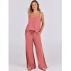 imageANRABESS Womens 2 Piece Linen Lounge Set Casual Matching Pants Jumpsuit Summer Beach Travel Vacation Trendy OutfitsPeach