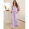 imageANRABESS Womens 2 Piece Linen Lounge Set Casual Matching Pants Jumpsuit Summer Beach Travel Vacation Trendy OutfitsPurple