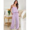 imageANRABESS Womens 2 Piece Linen Lounge Set Casual Matching Pants Jumpsuit Summer Beach Travel Vacation Trendy OutfitsPurple