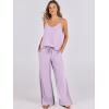 imageANRABESS Womens 2 Piece Linen Lounge Set Casual Matching Pants Jumpsuit Summer Beach Travel Vacation Trendy OutfitsPurple