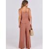 imageANRABESS Womens 2 Piece Linen Lounge Set Casual Matching Pants Jumpsuit Summer Beach Travel Vacation Trendy OutfitsRust