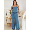 imageANRABESS Womens 2 Piece Linen Lounge Set Casual Matching Pants Jumpsuit Summer Beach Travel Vacation Trendy OutfitsTeal