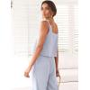 imageANRABESS Womens 2 Piece Outfits Linen Pants Jumpsuit Matching Lounge Set Casual Summer Beach Vacation Trendy Clothes Blue Large