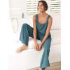 imageANRABESS Womens 2 Piece Outfits Linen Pants Jumpsuit Matching Lounge Set Casual Summer Beach Vacation Trendy Clothes Grey Blue XLarge