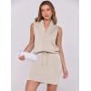 imageANRABESS Womens 2 Piece Outfits Tennis Workout Summer Sets Sleeveless Top And Skirt 2025 Casual Lounge Short Set SweatsuitApricot