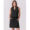 imageANRABESS Womens 2 Piece Outfits Tennis Workout Summer Sets Sleeveless Top And Skirt 2025 Casual Lounge Short Set SweatsuitBlack