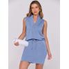 imageANRABESS Womens 2 Piece Outfits Tennis Workout Summer Sets Sleeveless Top And Skirt 2025 Casual Lounge Short Set SweatsuitBlue