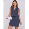 imageANRABESS Womens 2 Piece Outfits Tennis Workout Summer Sets Sleeveless Top And Skirt 2025 Casual Lounge Short Set SweatsuitDrak Gray