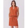 imageANRABESS Womens 2 Piece Outfits Tennis Workout Summer Sets Sleeveless Top And Skirt 2025 Casual Lounge Short Set SweatsuitOrange
