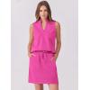 imageANRABESS Womens 2 Piece Outfits Tennis Workout Summer Sets Sleeveless Top And Skirt 2025 Casual Lounge Short Set SweatsuitPink