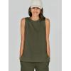 imageANRABESS Womens 2 Piece Sets Summer Outfits Sleeveless Wide Leg Tracksuits Casual Sweat Sets Lounge SweatsuitsArmy Green