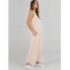 imageANRABESS Womens 2 Piece Sets Summer Outfits Sleeveless Wide Leg Tracksuits Casual Sweat Sets Lounge SweatsuitsBeige