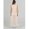 imageANRABESS Womens 2 Piece Sets Summer Outfits Sleeveless Wide Leg Tracksuits Casual Sweat Sets Lounge SweatsuitsBeige