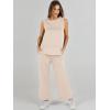 imageANRABESS Womens 2 Piece Sets Summer Outfits Sleeveless Wide Leg Tracksuits Casual Sweat Sets Lounge SweatsuitsBeige
